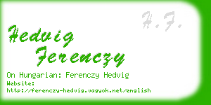 hedvig ferenczy business card